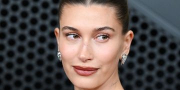 Hailey Bieber Mixed 4 Nail Polishes Just to Match Her Grammys Manicure to Her Lipstick—See the Photos