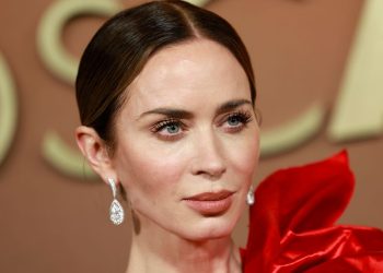 Emily Blunt Put a Springy Spin on Classic Red Nails—See the Photos