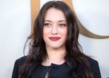 Kat Dennings Did Her Pierced Chrome French Manicure Herself — See Photos