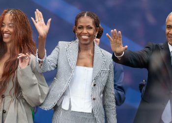 Michelle Obama’s Baby Blue Manicure Gives Me Hope for a Pastel Nail Trend This Summer — See Photos