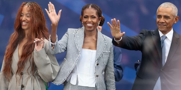Michelle Obama’s Baby Blue Manicure Gives Me Hope for a Pastel Nail Trend This Summer — See Photos